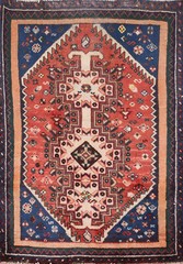 Nomadic Geometric Wool Vintage Foyer Rug 3×5 ft Hand-knotted Traditional Carpet