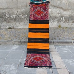Unique 2.07 x 6.69 ft Vintage Turkish Handmade 2×7 Kilim Runner Rug 63 x 204 cm