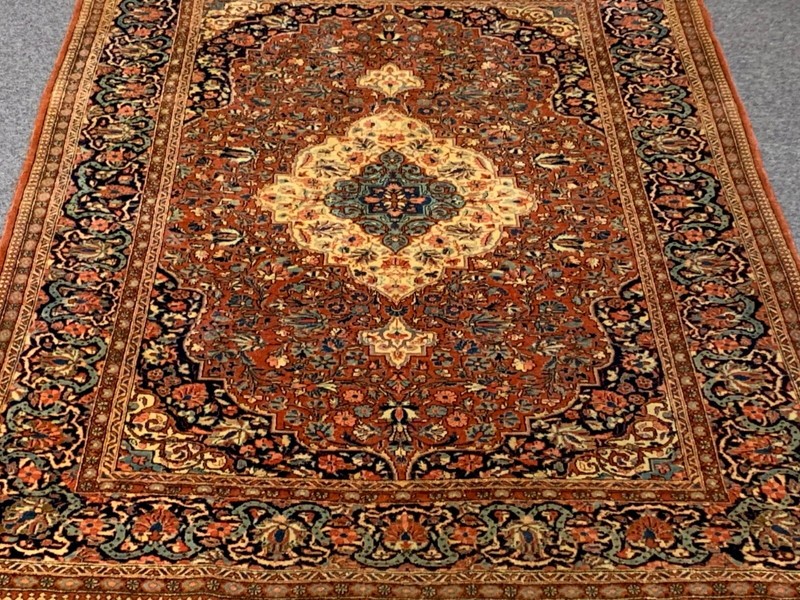 KESHAN ANTIQUE HAND KNOTTED WOOL ORIENTAL RUG 4.5 X 6.9 gallery