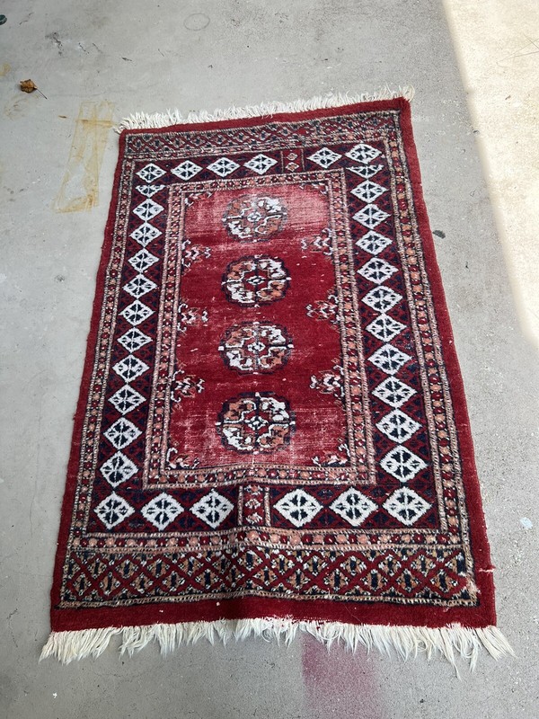 Antique Oriental Hand knotted Rug 4’3” X 2’7” Lovely gallery