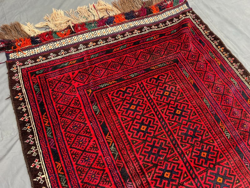 4'9x11 ft Vintage Afghan Wide Runner Rug Tribal Wool Soft Pile Rare Nomadic Rug gallery