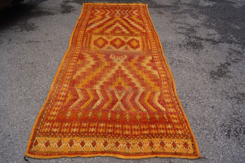 3X11FT Antique Amazing handmade Moroccan Beautiful colorful Runner! circa 1920 gallery