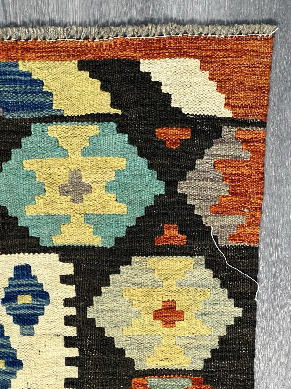 Vintage Kilim Traditional Hand Made Oriental Wool Kilim 5ftx3.2ft 153cmx100cm gallery