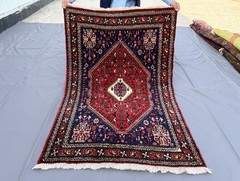 Red Vintage Caucasian Abadeh Rug 3×5 Hand Knotted Persian Style Oriental Carpet