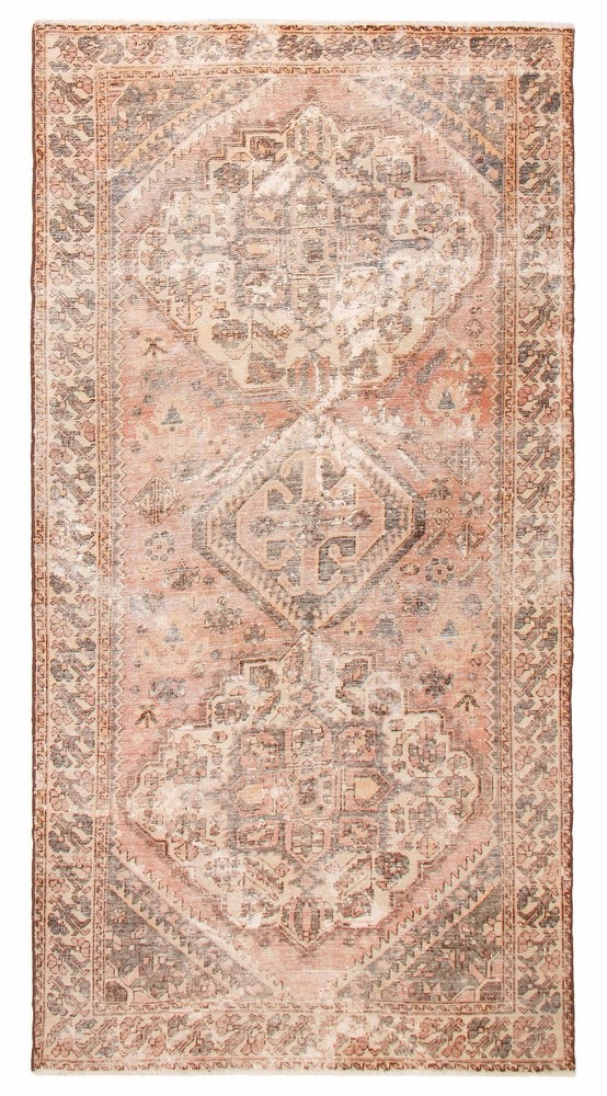 Vintage Hand-Knotted Carpet 5'1" x 9'7" Traditional Oriental Wool Area Rug