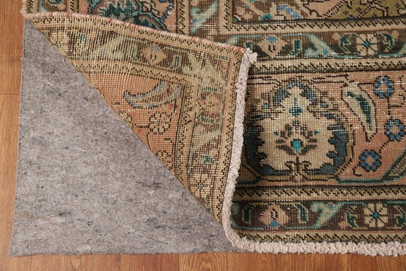 Vintage Tebriz Floral Traditional Area Rug 10x13 Wool Handmade Dining Room Rug gallery