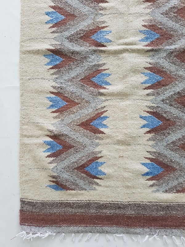 Vintage Handmade Traditional Beautiful Mexican Kilim Floor Rug Carpet 133x75 cm gallery
