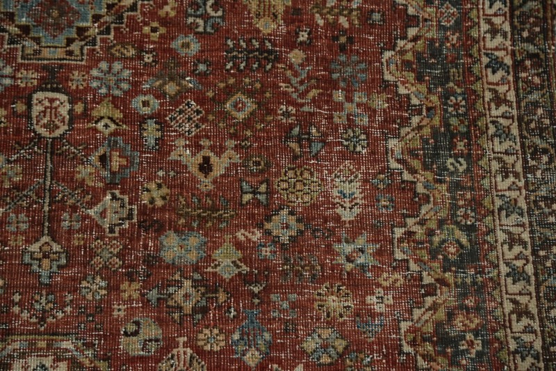 Antique Vegetable Dye Traditional Rug 4x7 ft Hand-knotted Wool Old Carpet gallery