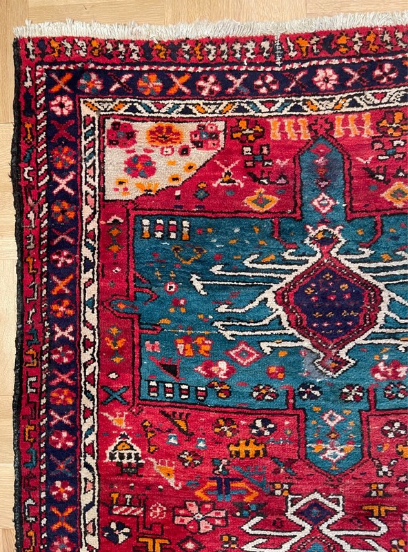 Karajeh Runner Rug Carpet 3 x 11 Geometric Medallions Vintage gallery