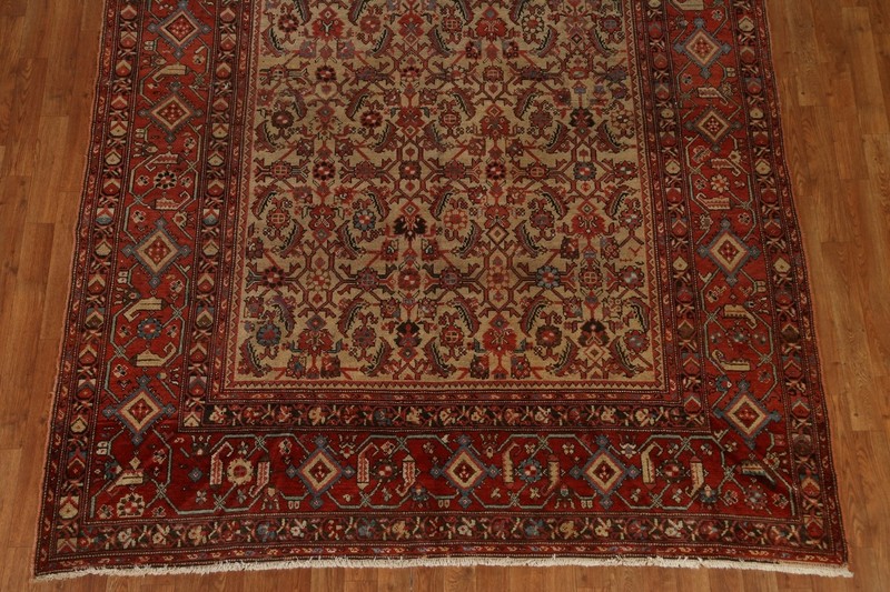 Antique Pre-1900 Heriz Bakhshayesh Area Rug 7'x13' Hand-knotted Wool Carpet gallery