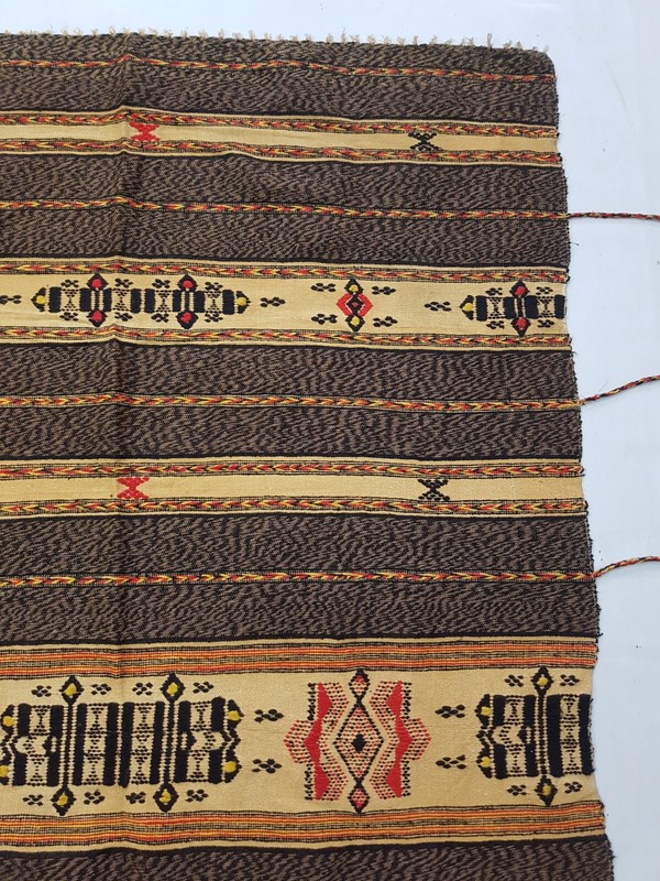 Vintage Handmade Traditional Anatolian Striped Kilim Floor Rug Carpet 242x148 cm gallery