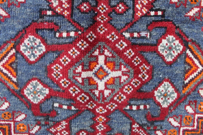 Vintage Worn Hand Made Traditional Oriental Wool Red Large Rug 263x112cm gallery