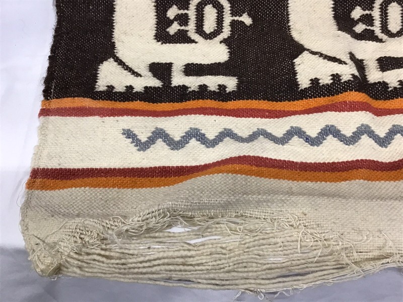 Antique Handwoven Wall Art Rug Tapestry Guatemalan Centeral America Aztec 1930's gallery
