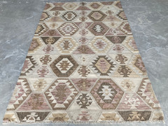 Vintage Traditional Handmade Beautiful Turkish Kilim Floor Rug Carpet 245×156 cm