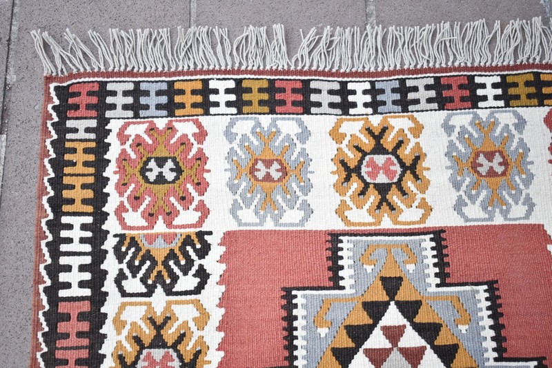 Turkish Kayseri Rug 43'' x 88'' Anatolian Yahyali Rug Organic Wool Area Rug gallery