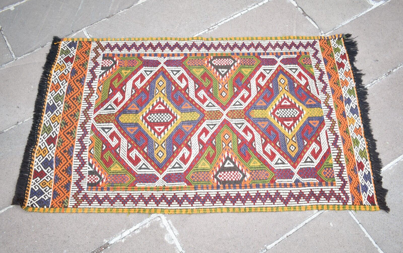 Vintage Turkish Rug 31'' x 52'' Anatolian Taurus Mountain Rug Nomadic Woven Rug gallery