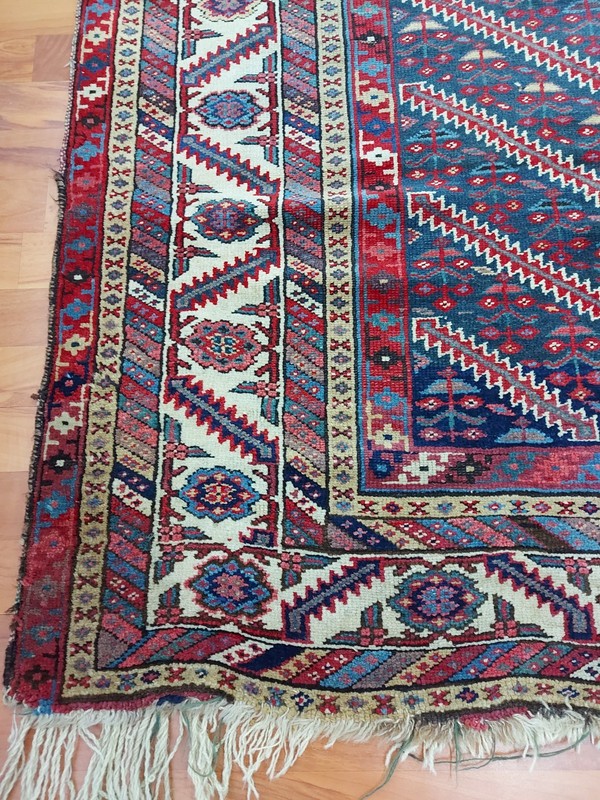 Antique Persean Tebbriz Rug Oriental 200 Years Old Unique Rug Fragment Rug gallery