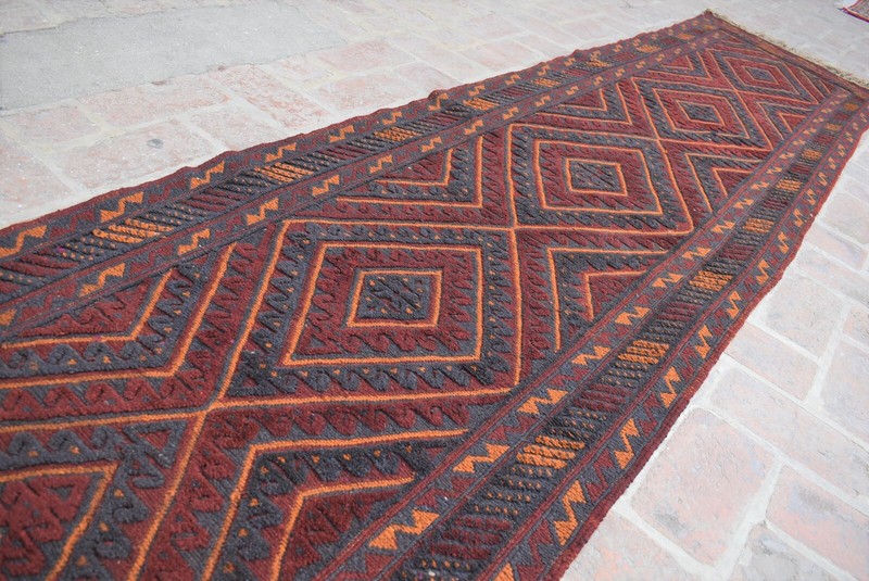 3x12 Hand Knotted Vintage Afghan Moshvani Runner Persian Tribal Wool Hallway Rug gallery