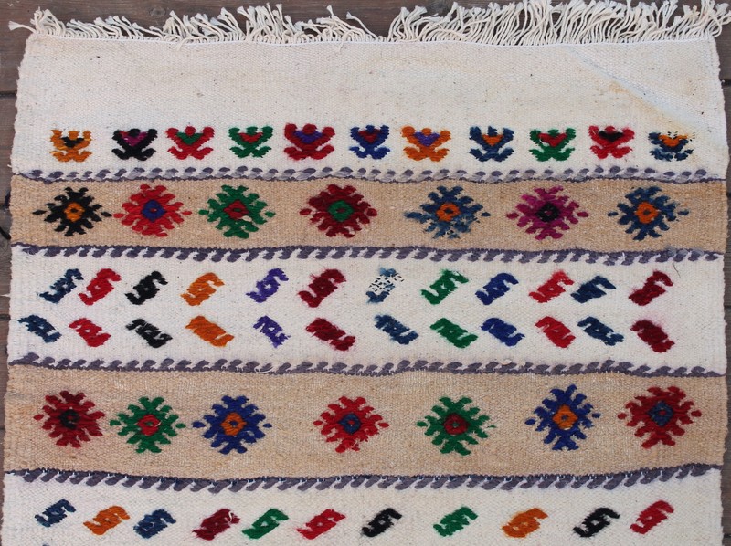 Turkish Kilim Rug 22''x51'' Hand Woven Konya Cicim Kilim 58x130cm Vintage Kilim gallery