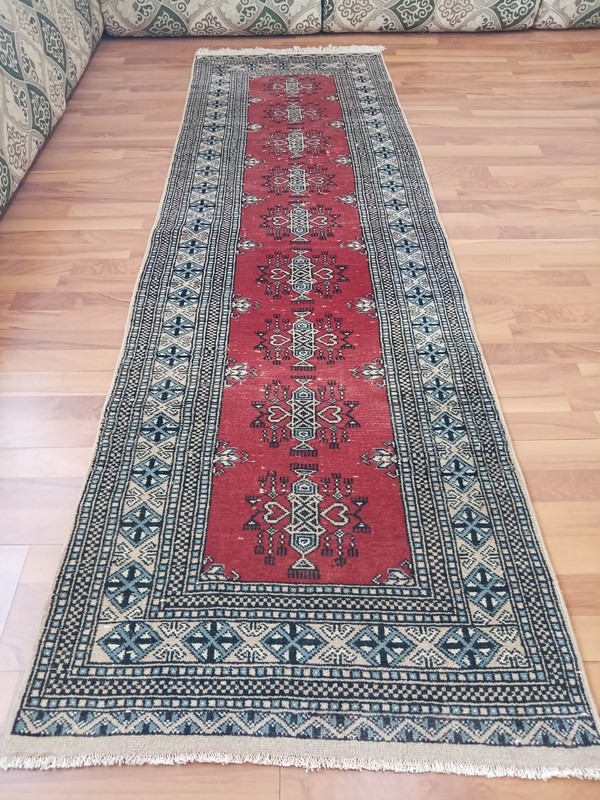 Antique Old Oriental rug, Antique Handmade Runner Rug, 3x9 Long Turkoman Rug F gallery