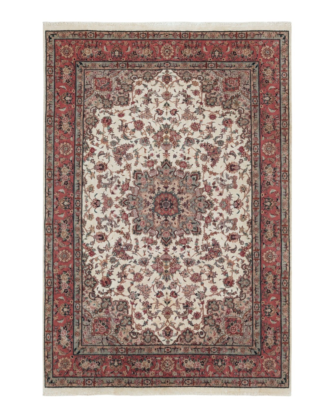 Pak Per'sian Rug 6x9, Floral Medallion, Wool & Silk gallery