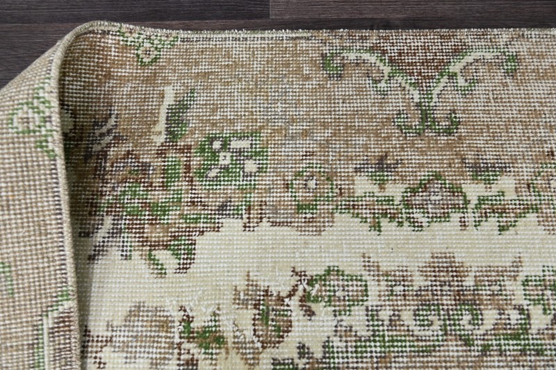 Oushak Turkish Vintage Rug 3x6 Kilim Rug Anatolian Handmade Boho Decor BROWN gallery
