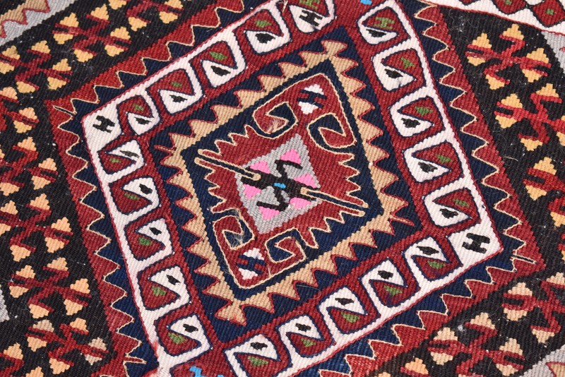 Turkish Rug 27''x40'' Handwoven Van Kilim 70x102cm Wool Vintage Tribal Area Rug gallery