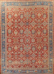 Pre-1900 Antique Vegetable Dye Sultanabad Ziegler Palace Size Rug 14×17 Carpet