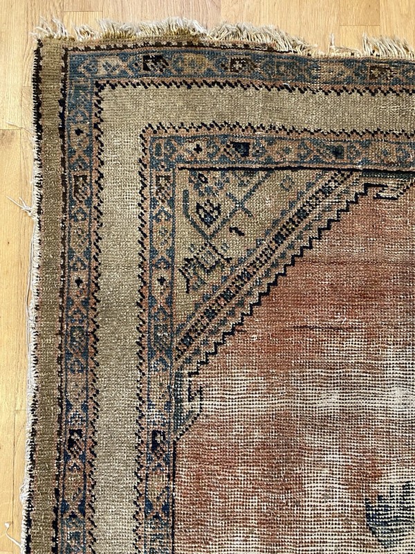 Vintage Rug 3' 8 x 6' 11 Dusty Rose Hand Knotted Oriental Rug gallery