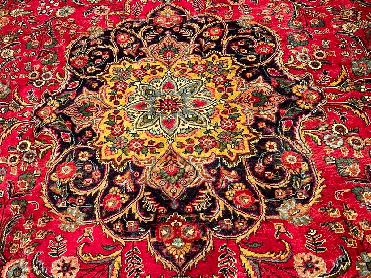 9.6 x 12.8 HAND KNOTTED _High Quality Antique 1930s Rug _FINE SOFT NATURAL WOOL gallery