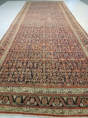 Antique Oriental Hand-Knotted Wool Gallery Size Collectible Malayer 8’5″ x 22’10