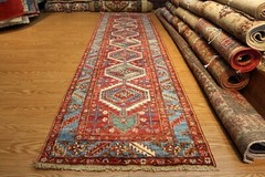 11 FT. LONG HALL RUNNER TOP QUALITY HANDMADE VEGETABLE DYED WOOL RUG 2’10” x 11′