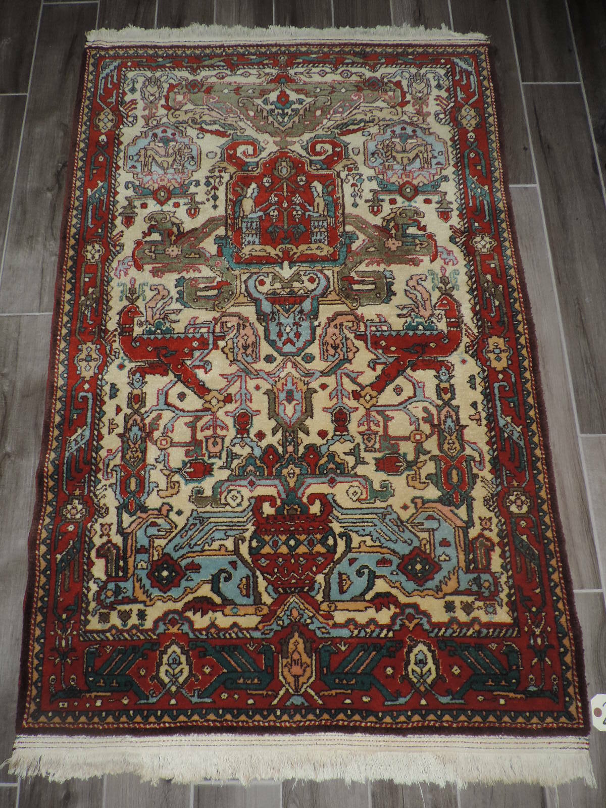3x6ft. Handmade Azerbaijan Wool Rug gallery