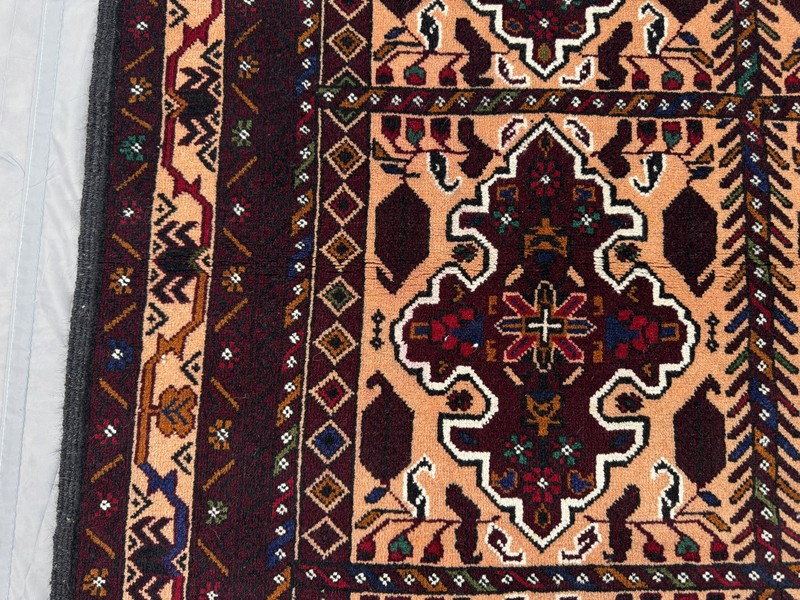 132 x 195 cm Stunning Gorgeous Afghan Nomadic Taimani Tribal Belouch Herati Rug gallery