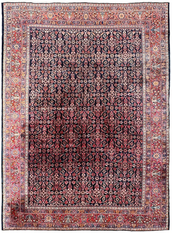 11X14 Antique Traditional Rug Exceptional Fine Weave Navy 338cm x 419cm C.1910 gallery