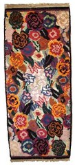 Handmade antique French Art Deco rug 1.6′ x 3.8′ (50cm x 116cm) 1920s – 1C738