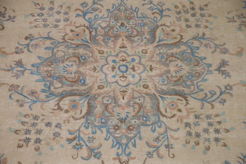 Distressed Traditional Area Rug 10x13 Living Room Hand-knotted Medallion Carpet gallery