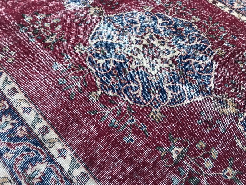Turkish Vintage Rug, Handmade Wool Rug, Bohemian Large Rug, 4,6 x 8,2 ft gallery