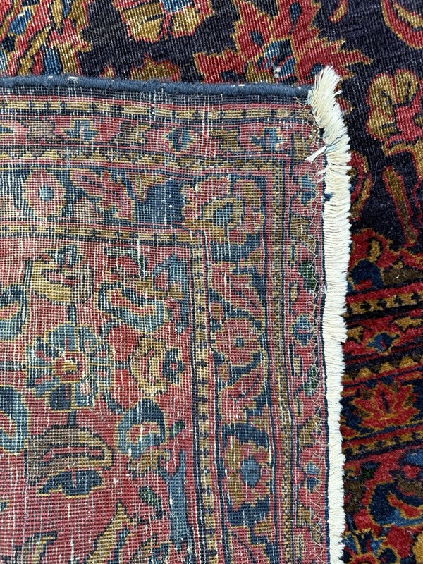 ANTIQUE SAROUK MOHAJERAN RUG 9 X 11.2 CIRCA 1900 RARE gallery