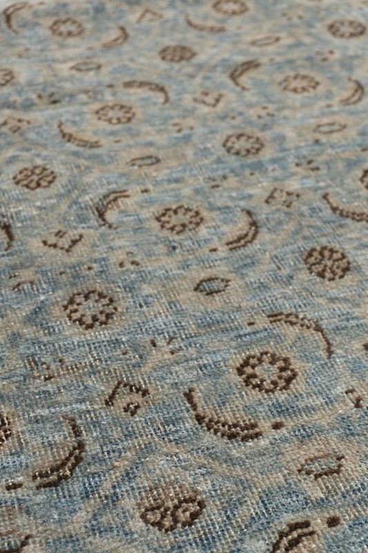 Antique Blue Hand Knotted Oriental Runner One of a Pair 3'3 X 15'8 E25368 gallery