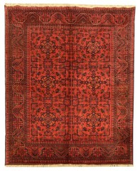 Fine Quality Hand Knotted Afghan Khal Muhammadi Wool Area Rug 7 x 5 Ft