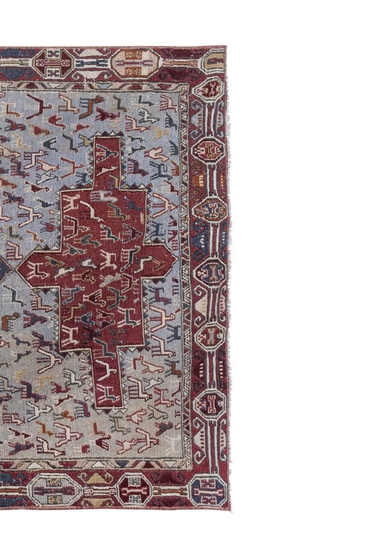 Handwoven Tribal Embroidery Tapestry Kilim, Small Size Carpet gallery