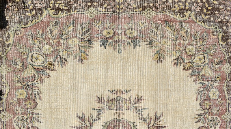 Turkish Oushak Rug 5x9 Vintage Rug AMAZING Beige Floral Oriental Rug 180x280cm gallery