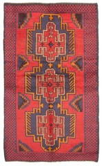 Vintage 3’7″ x 6’0″ Traditional Hand Knotted Vegetable Dye Wool Area Rug