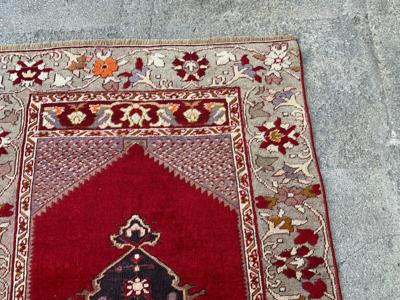 3'2'' x 5'1'' Vintage Natural Rug Village Rug Handmade Carpet.SKU:KR1120 gallery