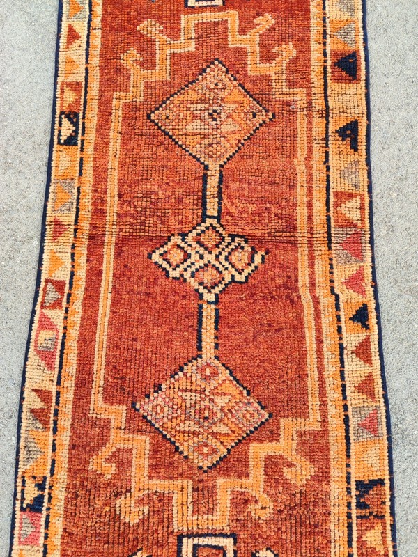 2.7 x 14 Ft Antique rug Colorful, Turkish runner 3x14 vintage, Herki rug Tribal gallery
