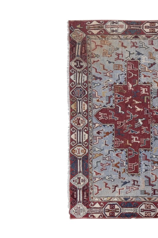 Handwoven Tribal Embroidery Tapestry Kilim, Small Size Carpet gallery
