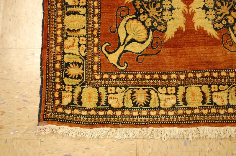WOOL,SILK Old CAUCASIAN Rugs, Hand Woven,knotted size Approximately 3'4" X 5'7" gallery