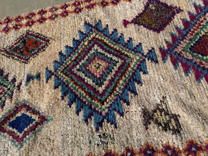 Boucherouite Rug Vintage Rug 8’4” X 3’11” Moroccan gallery