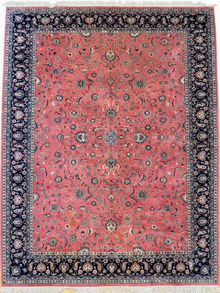 Vintage Sarugh Hand-Woven Middle Eastern Rug 14' x 10' gallery